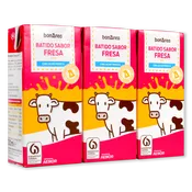 Batido sabor a fresa paq. 3 u. de 200 ml