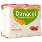 Danacol beber Danone fresa paq. 6 u. de 100 ml