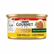 Gourmet gold fondant pollo en paté lata para gatos