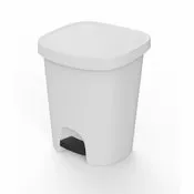 Cubo basura con pedal fresh blanco 25L
