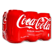Coca Cola sabor original paq. 6 latas de 33 cl