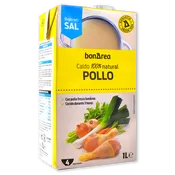 Caldo natural de pollo bajo en sal