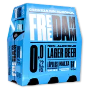 Cerveza sin alcohol Free Damm paq. de 6 u. de 25 cl