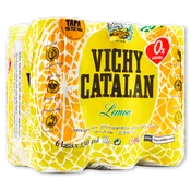 Agua con gas limón Vichy Catalan paq. de 6 latas de 33 cl