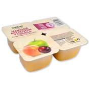 Postre de manzana, melocotón y ciruela