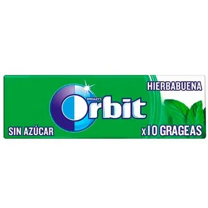 ORBIT Xiclets de menta verda sense sucre
