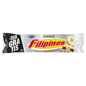 FILIPINOS Galetes banyades de xocolata blanca