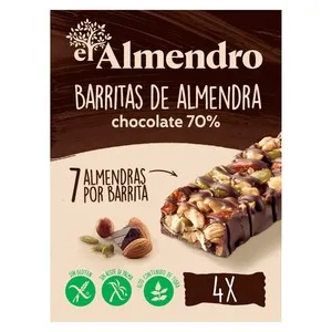 EL ALMENDRO Barretes d'ametlla amb xocolata negre