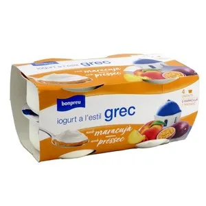 BONPREU Iogurt grec de préssec i maracujà