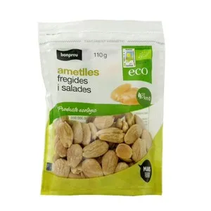 BONPREU Ametlles fregides i salades sense pell Km0 ecològiques