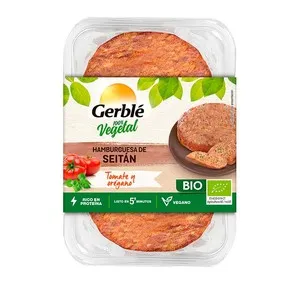GERBLÉ Hamburguesa ecològica de seità, tomàquet i orenga