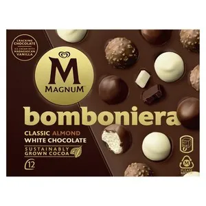 MAGNUM Gelat clàssic, ametlla i blanc Bomboniera