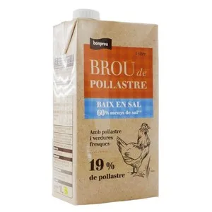BONPREU Brou de pollastre baix en sal