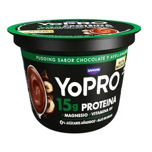 YOPRO Postres làcties Pudding d'avellana i xocolata