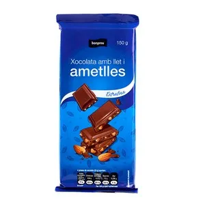 BONPREU Xocolata amb llet i ametlles