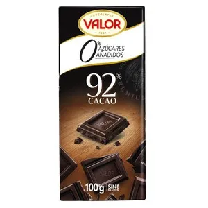VALOR Xocolata 92% sense sucres