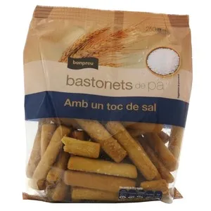 BONPREU Bastonets de pa amb un toc de sal