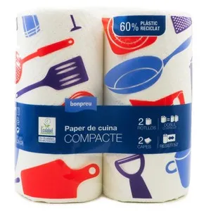BONPREU Paper de cuina compacte 2 capes 2 un.