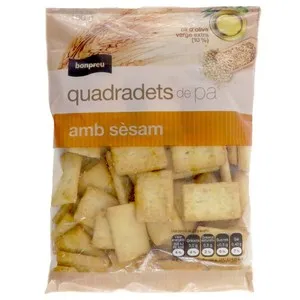 BONPREU Quadradets de pa amb sèsam