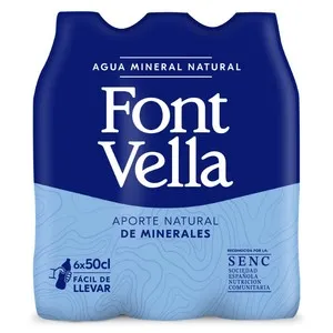 FONT VELLA Aigua mineral natural 6x50 cl