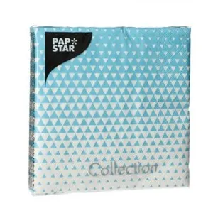 ROYAL Tovallons de color blau geomètric 25 x 25 cm