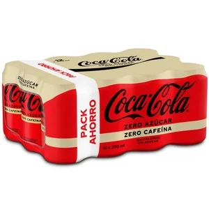 COCA-COLA Refresc de cola Zero sucre Zero cafeïna en llauna