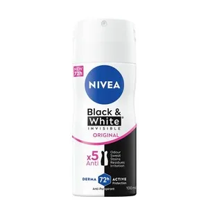 NIVEA Desodorant invisible B&W en esprai format viatge