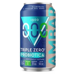 AMBAR Cervesa torrada probiòtica 0,0% sense alcohol en llauna