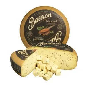 BASIRON Formatge Gouda amb mostassa al tall en porció