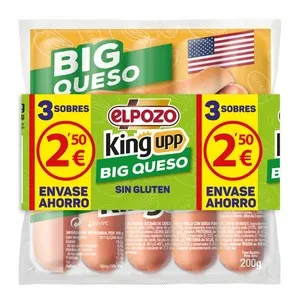 EL POZO Salsitxes cuites amb formatge Big Queso