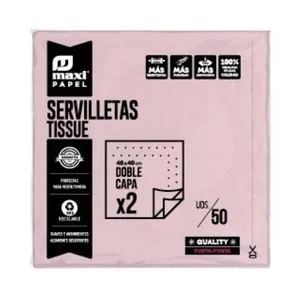 MAXI PRODUCTS Tovallons de paper 40x40 cm Rosa