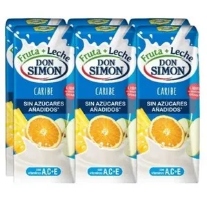 DON SIMON Pack 6u. suc amb llet sense sucre Carib
