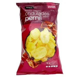 BONPREU Patates ondulades sabor de pernil