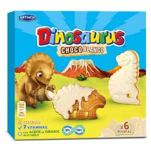 DINOSAURUS Galetes de xocolata blanca
