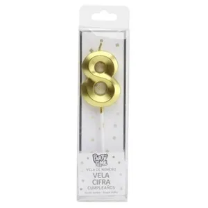 CMP IBÉRICA Espelma número 8 daurada