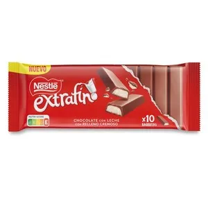 NESTLÉ Barretes de xocolata amb llet farcides