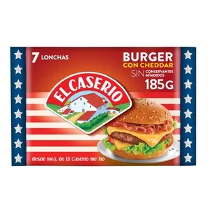 EL CASERIO Formatge cheddar per a burger