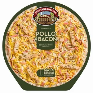 CASA TARRADELLAS Pizza fresca 5 cereals pollastre i bacó