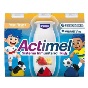 ACTIMEL Iogurt per beure de maduixa i plàtan
