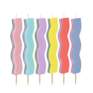 Espelmes ondulades 10 cm Happy Vibes
