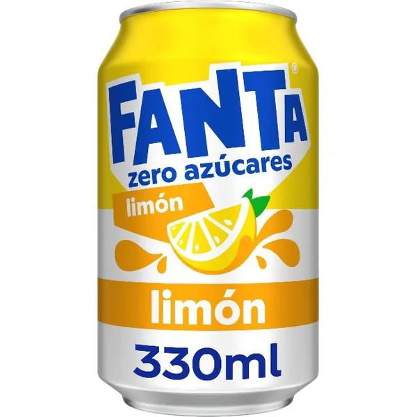 Refresco de limón FANTA Zero, lata 33 cl