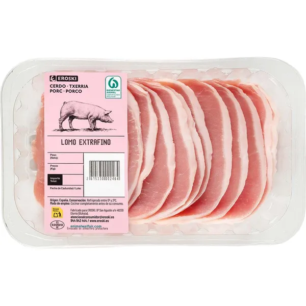 Lomo extrafino de cerdo, bandeja aprox. 340 g