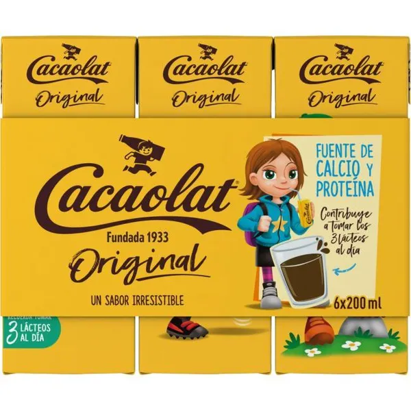 Batido de cacao CACAOLAT, pack 6x200 ml
