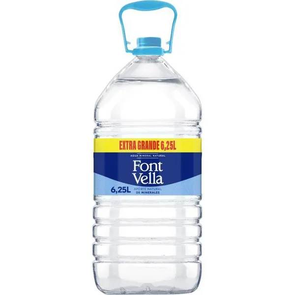 Agua mineral FONT VELLA, garrafa 6,25 litros
