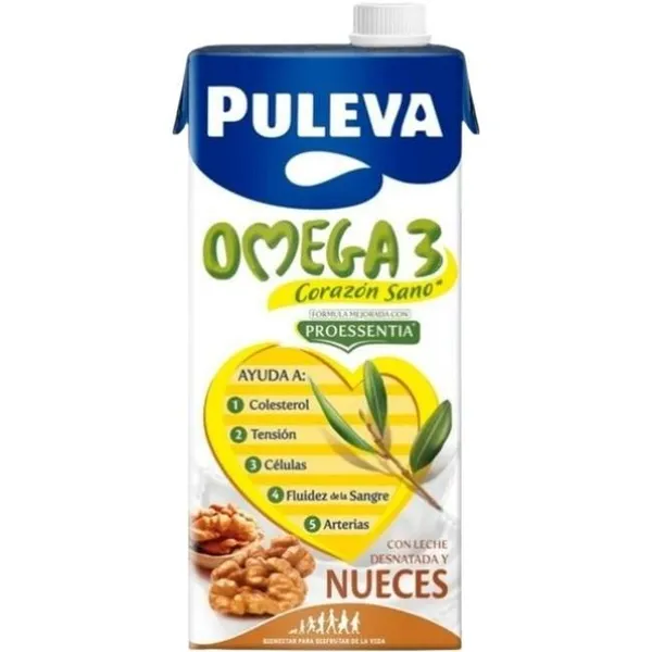 Preparado lácteo nueces PULEVA OMEGA3 PROESSENTIA, brik 1 litro