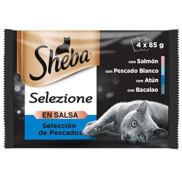 Pescado en salsa SHEBA, pack 4x85 g