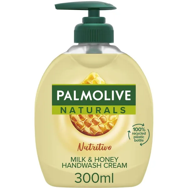 Jabón de manos leche-miel PALMOLIVE, dosificador 300 ml