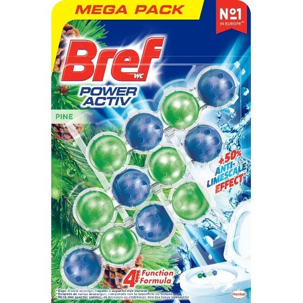 Bloque wc natura poder activo BREF, pack 3 uds