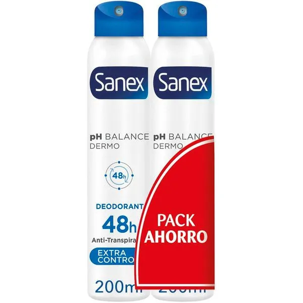 Desodorante extracontrol SANEX, pack 2x200 ml