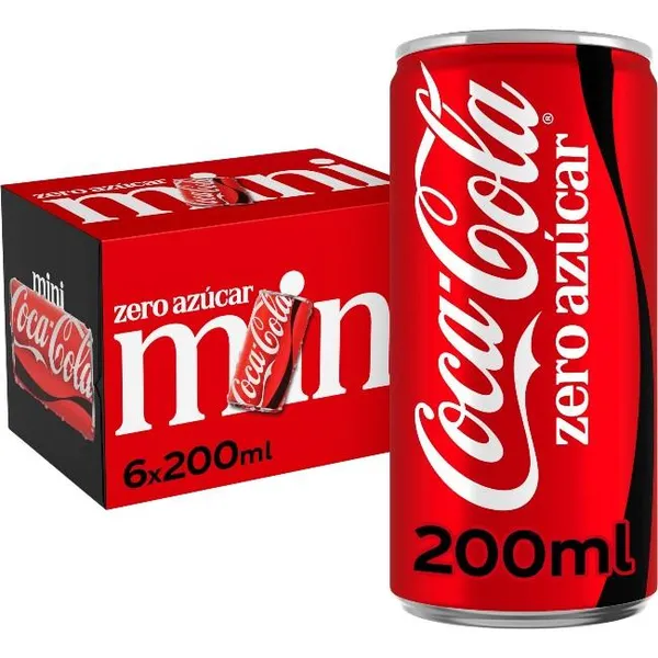 Refresco de cola COCA COLA ZERO, pack 6x20 cl